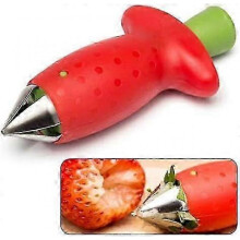 Multifunctional strawberry sheller, tomato sheller, suitable for fruit strawberry tomato corer clip, red