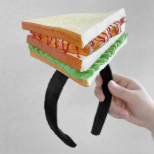 Sandwich Headband, Novelties Sandwich Shape Hair Hoops Mini Food Headpiece Funny