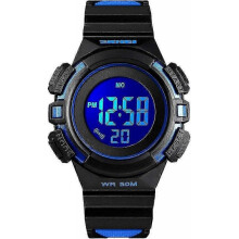 Kids Watches Digital Outdoor Sport Waterproof Electrical EL-Lights Watches with Alarm Luminous Stopwatch Casual Military Child Wrist Watch Gift for Bo