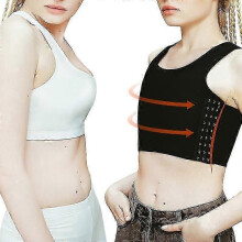 (L, Black) Lesbian Trans Chest Binder Tank Top for Women - Breathable and Cosplay-Friendly