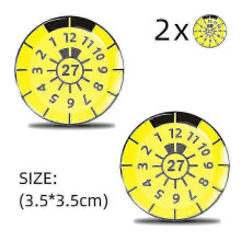 (27)2pcs 3D gel sticker license plate seal badge, TUV plaque decals -GSLA