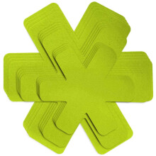 Protetores de panelas e frigideiras verdes para proteger panelas e frigideiras, 12 peças, 3 tamanhos diferentes (verde)