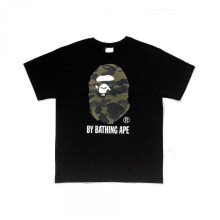 (XXL, 18) 2023 Japanese T-shirt For Men Aasual Letter Print Round Neck Short-sleeved Bapes T Shirts Short Sleeve Cotton Unisex T Shirt