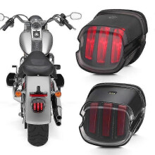 (Smoked) Black/Clear Harley Led taillight Motorcycle Rear Brake Lights For harley davidson dyna Softail Road glide  Motorcycle Accessory