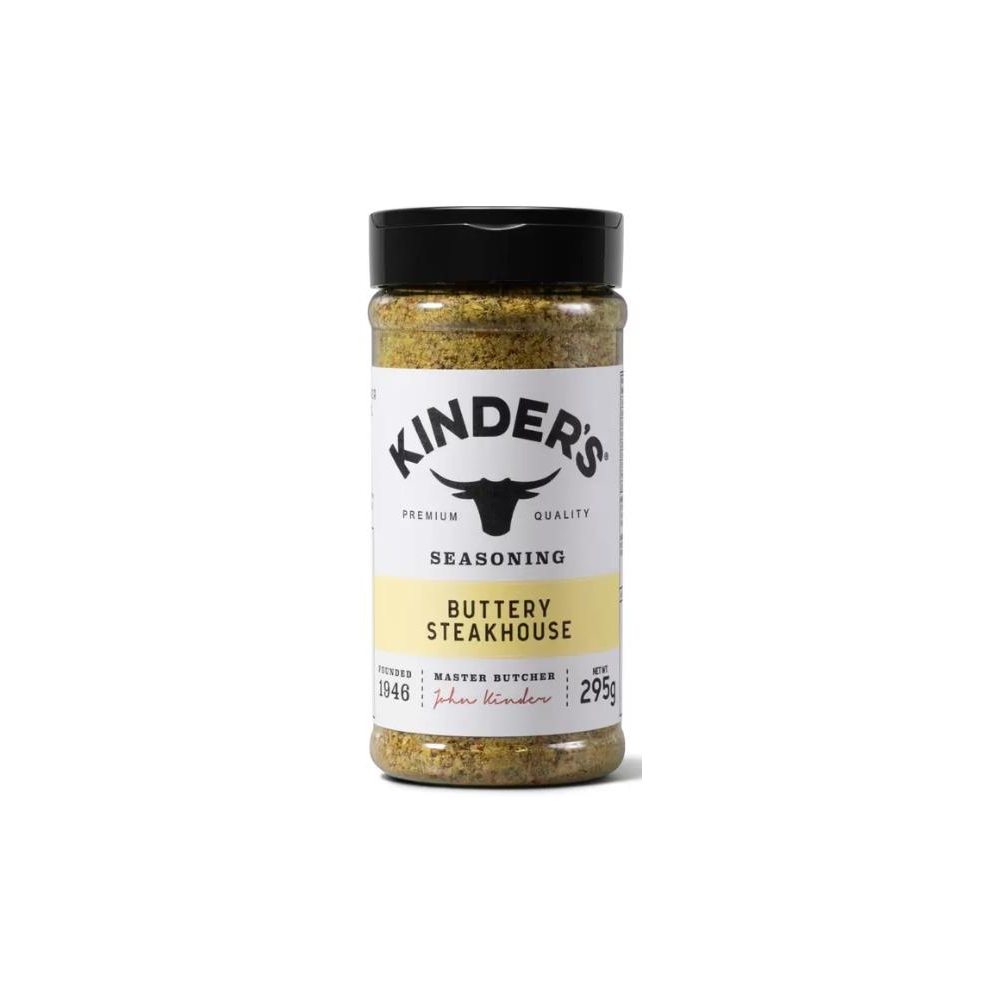 Kinders Kinder's Buttery Steakhouse Seasoning 295G: Rich Butter Flavor, Gluten-Free & No Msg For Steaks, Veg & More