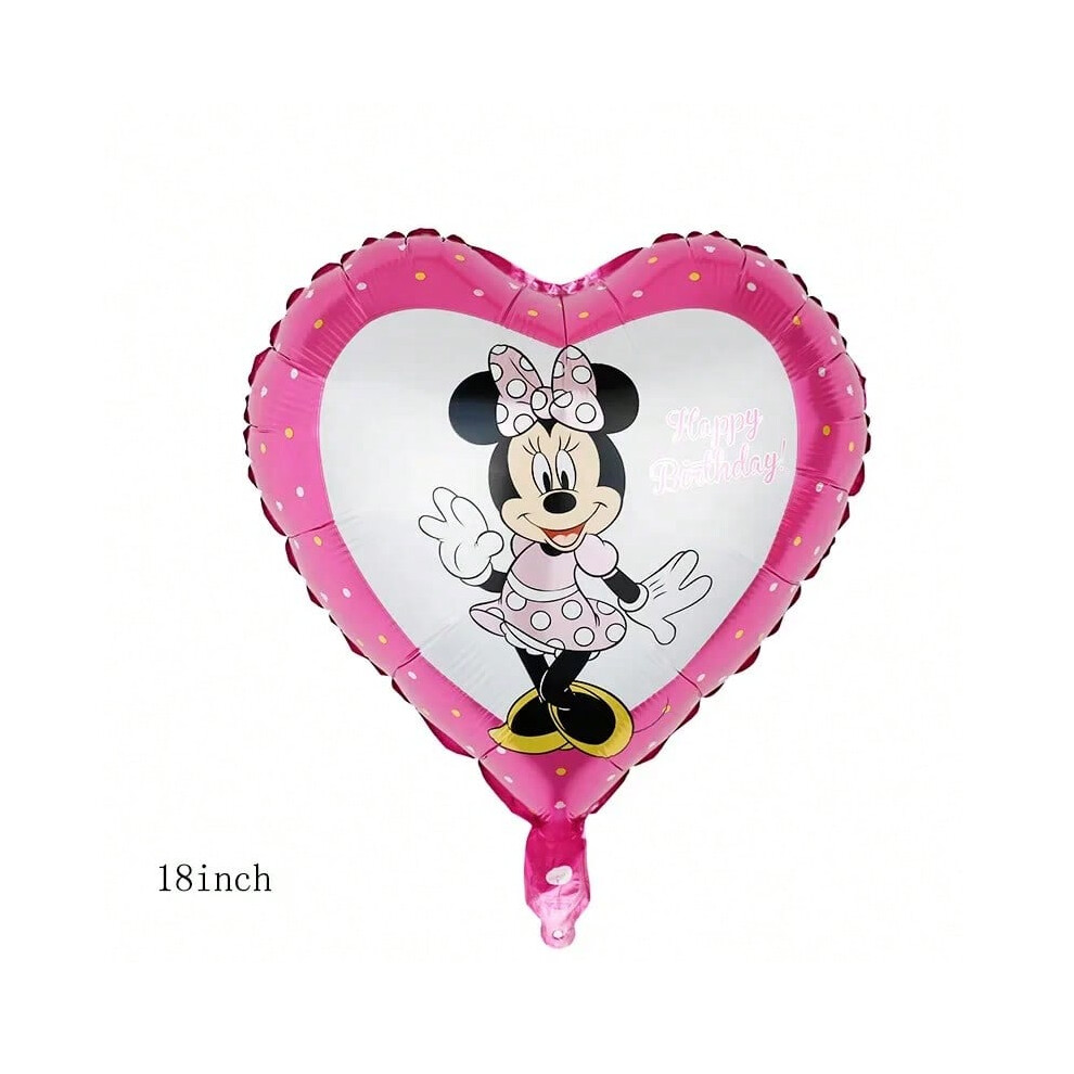 (Balloons - 1pcs-2, Other) Disney Minnie Mouse Girl Birthday Party Tableware Balloon Cake Rack Birthday Ornament Non-woven knapsack Baby Shower Party-image-OPC-PHN6GX6-NEW