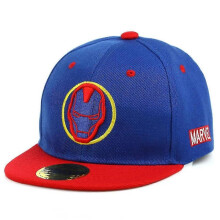 (Blue) Iron Man Baseball Cap Adjustable Snapback Hip Hop Hat Kids