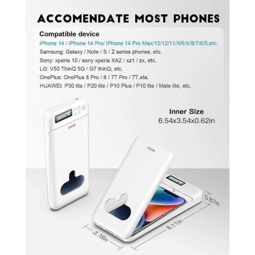 (White) IDiskk phone lock box with timer, suitable for Android iPhone timing lock box 2