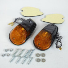 Orangefarbener Carbon-Wassertropfen-Blinker mit Autobirne für dekoratives Licht für Motorrad-Roller