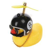(4) The Duck Light Horn Small Yellow Duck Car Decoration Windbreaker Duckling with Helmet