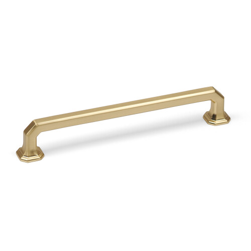 (160mm Handle) Satin Brass Octagonal Cabinet Handles
