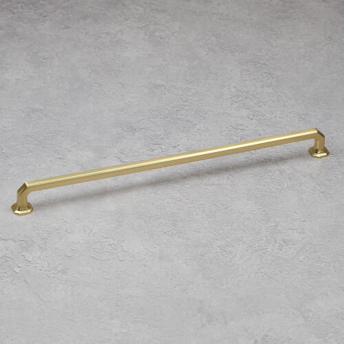 (320mm Handle) Satin Brass Octagonal Cabinet Handles 2