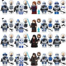 (20PCS Star Wars - A) 30PCS Star Wars Clone Trooper Obi-Wan Anakin Skywalker MiniFigures Toys Fit Lego