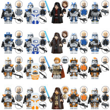(20PCS Star Wars - C) 30PCS Star Wars Clone Trooper Obi-Wan Anakin Skywalker MiniFigures Toys Fit Lego