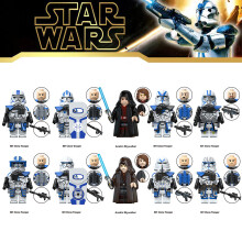 (10PCS Star Wars - A) 30PCS Star Wars Clone Trooper Obi-Wan Anakin Skywalker MiniFigures Toys Fit Lego