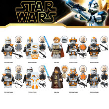 (10PCS Star Wars - B) 30PCS Star Wars Clone Trooper Obi-Wan Anakin Skywalker MiniFigures Toys Fit Lego