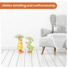 2PACK Dilly- ja Dally-puutarhaankat, joissa on irrotettavat sateenvarjo-puutarhakoristeet Outdoor Novelty