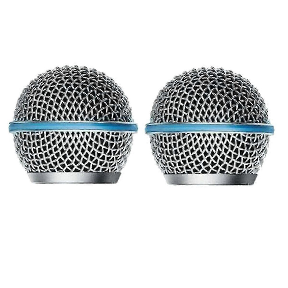 2Pcs Microphone Grill Mic Grille Replacement Mic Ball Mesh Suitable For Beta58a Sm58 Pgx24 Slx24 9421490965630