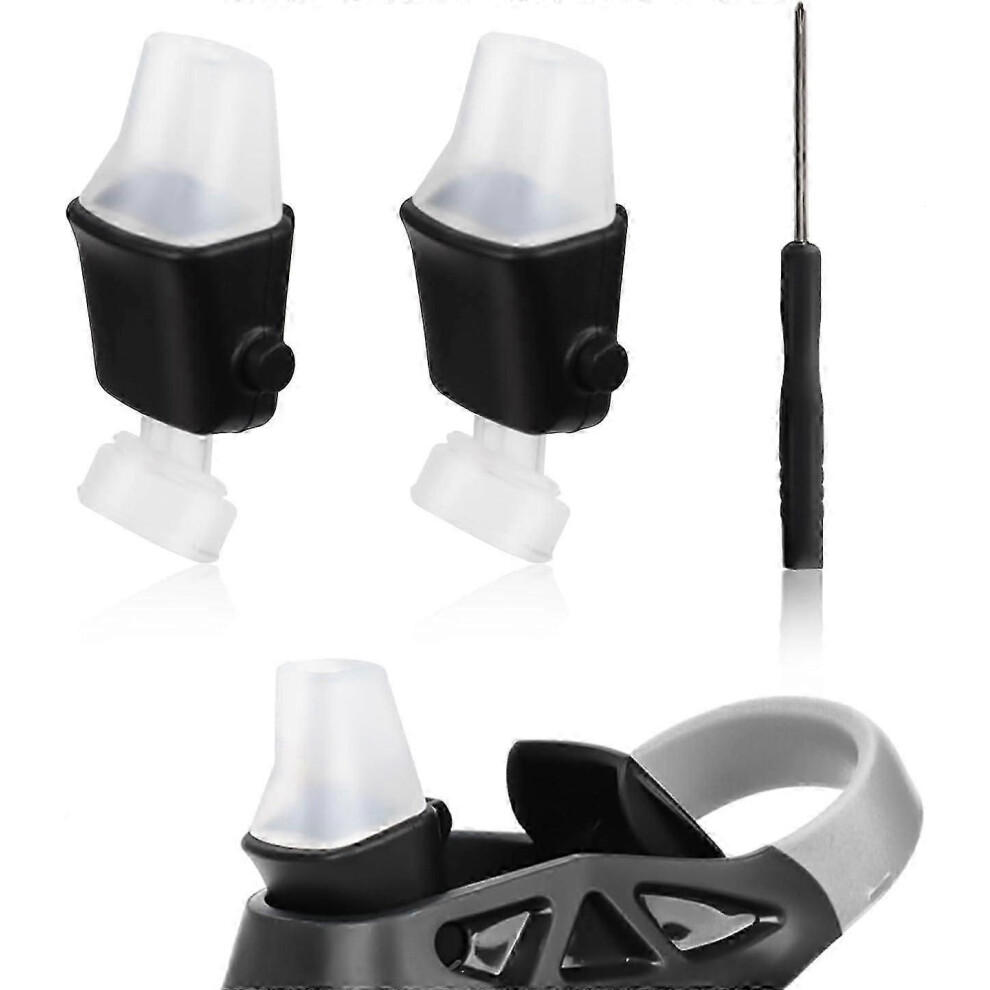 2Pcs Replacement Spout Suitable For Contigo, Soft Silicone Lids Replacement Parts With White/Black 9421490966965