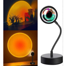 Auringonlaskulamppu Tiktok-lamppu, 360 asteen Chill Vibe Sunset-projektiolamppu, Himmennettävä LED-yövalo