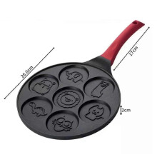 7 koppar pannkakspanna Nonstick frukostgryta Dinosauriedjur Våffelmaskin Pannkaksform Pannform lämplig