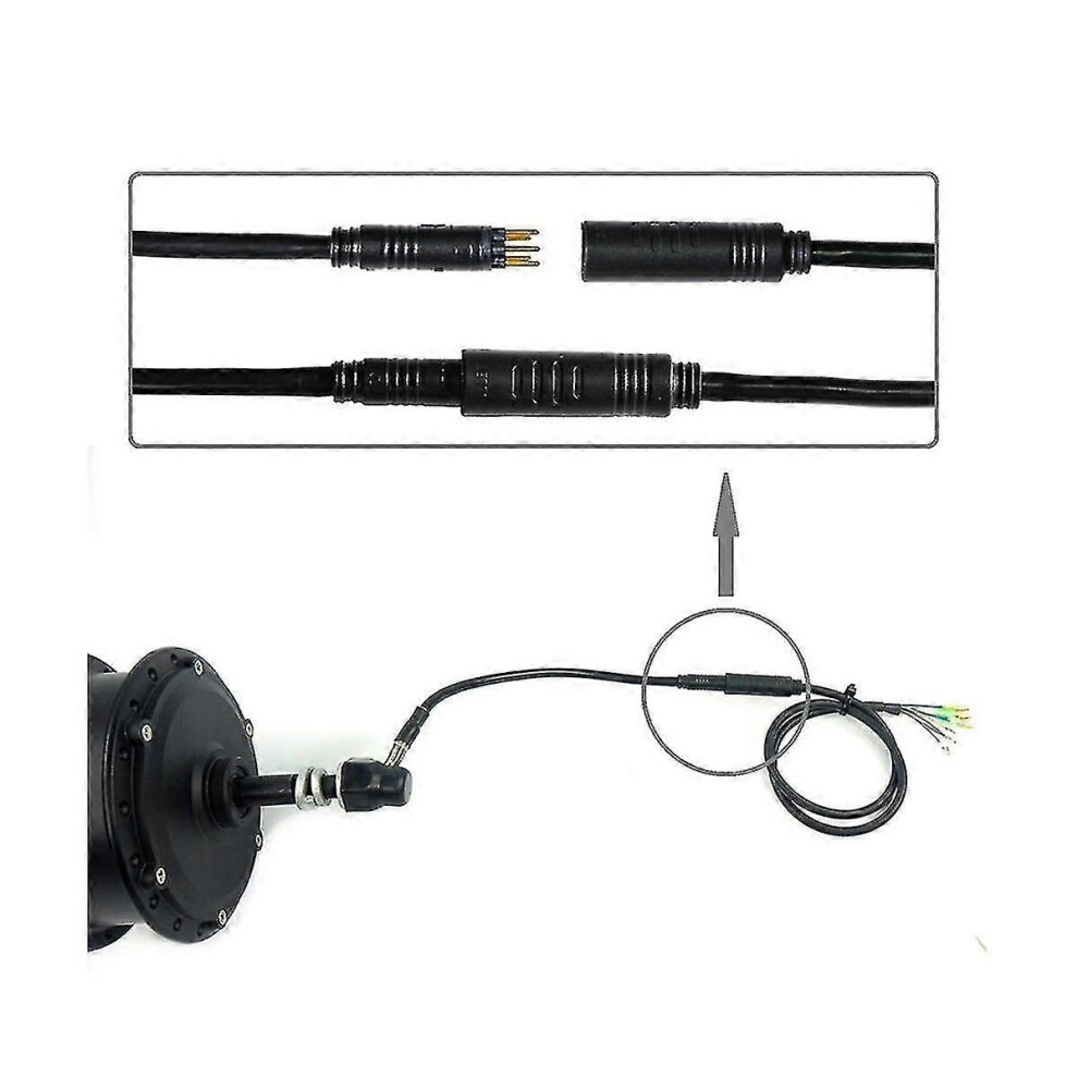Suitable For 2Pcs 60Cm E-Bike 9Pin Motor Convert Extension Cable Cord Waterproof Connector Compatible 9421490977237