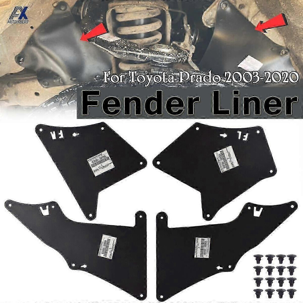 Suitable For Toyota Land Cruiser Prado J120 J150 Fj Cruiser Mudguards - Splash Shield Mud Flaps Guards 9421490977411