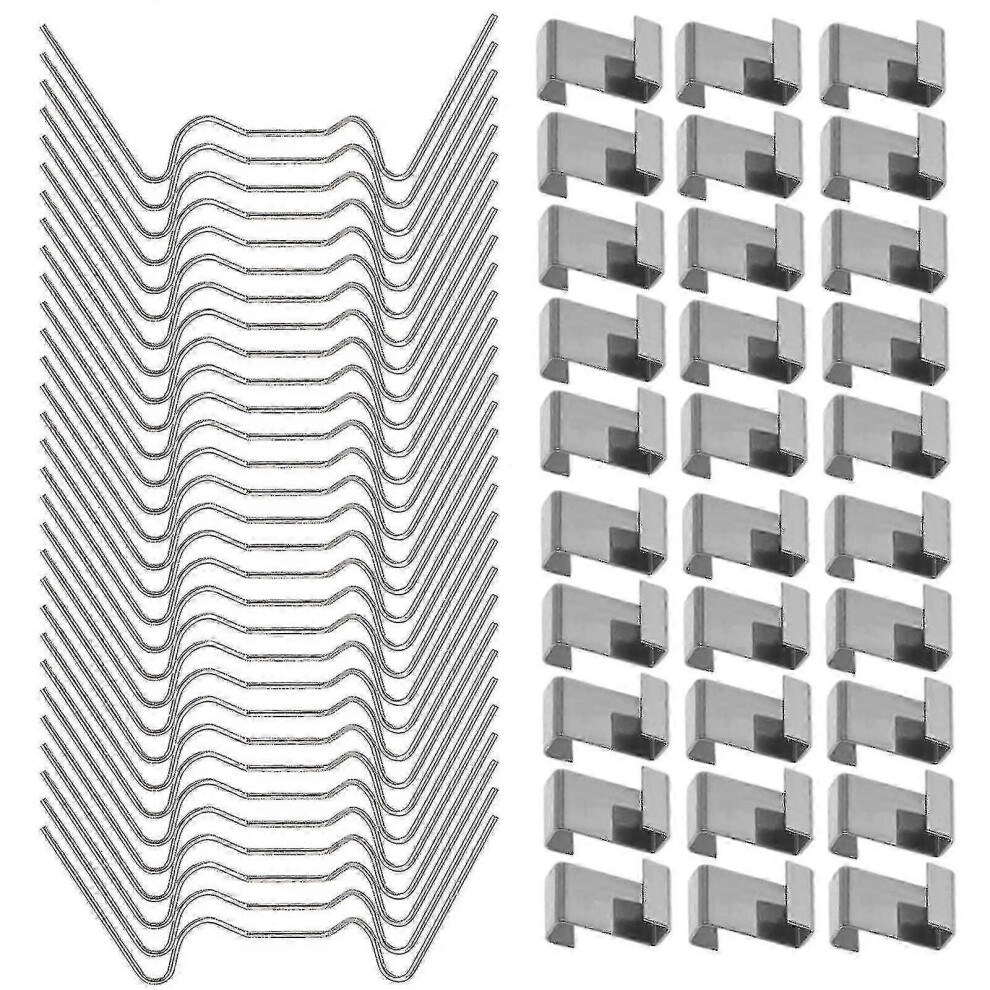 Convient pour 100 clips de serre pour verre - Clips de fixation de fenêtre de serre en acier inoxydable