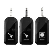Drahtloses Gitarrensystem, wiederaufladbarer 2,4-GHz-Gitarrenempfänger-Set in Echtzeit mit 6,35-mm-Adapter,