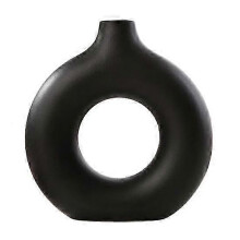Vaso a ciambella, vaso cavo infrangibile, decorazione da tavolo minimalista in stile boho