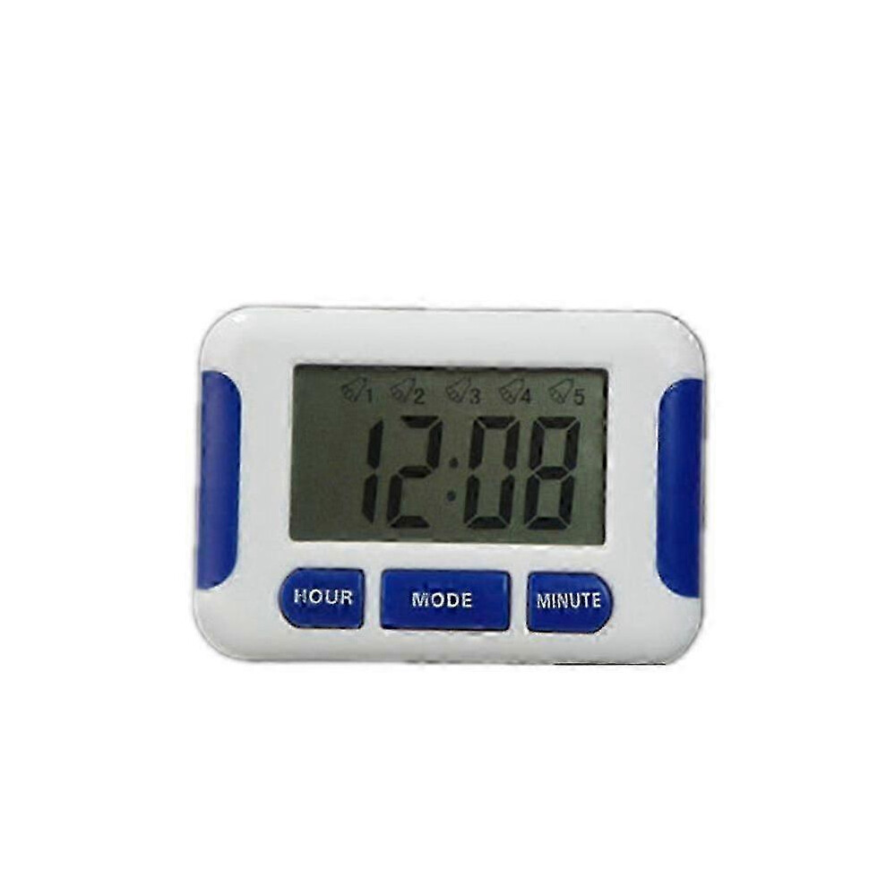 suitable for Timer, Multi-Medication Reminder Alarm, Up to 8 Daily Alarms and Timers, Blue-Good-CHENG