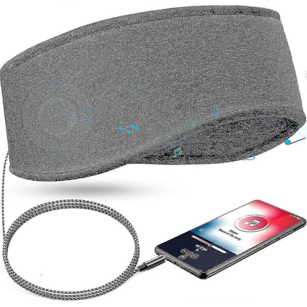 Suitable For Music Sleep Headband With Headphones, 3.5Mm Wired Soft Elastic Travel Headband With Slim 9421490988257