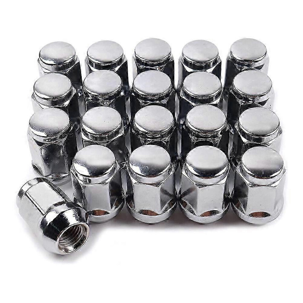 Suitable For 20Pcs 14X1.5 Lug Nuts - 19Mm Lug Nut 1.38 Inch Tall 3/4 Inch Hex Chrome Lug Nuts, For 1999-2021 9421490981173