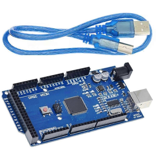 Placa de desarrollo compatible con la versión mejorada MEGA2560 R3 con cable de datos USB, compatible