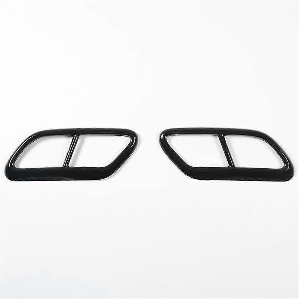 Suitable For Stainless Steel Pipe Throat Exhaust Outputs Tail Frame Trim Cover For Volvo S60 2020 Black 9421490983474