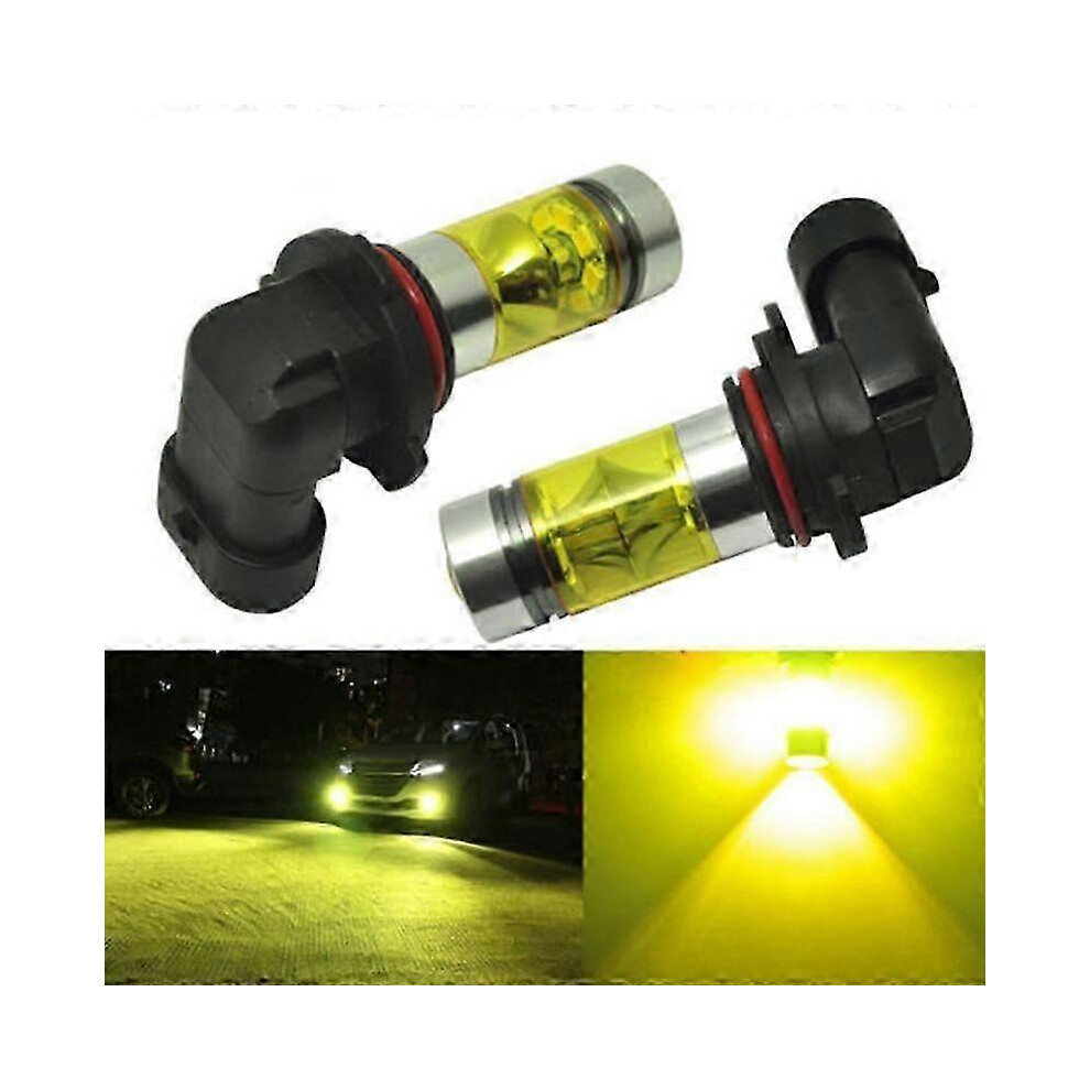 suitable for New 2x 9005 H10 9145 3000K Yellow 100W LED Headlight Bulbs Kit Fog Light-CHENG DU SI XI