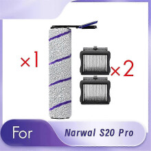 suitable for 1 Roller Brush and 2 Filter Replacement Parts for NARWAL S20 Pro Cordless Wet Dry Vacuum