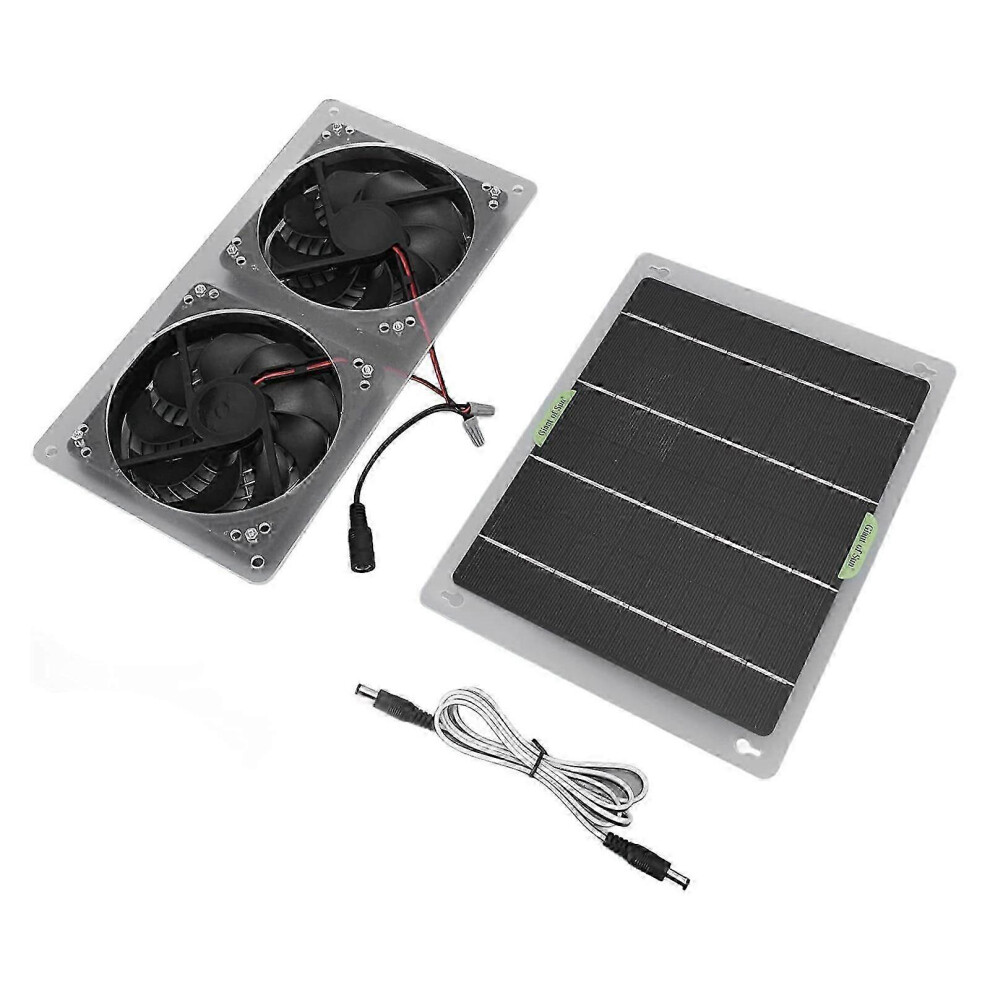 100W Solar Panel Fan Ventilator Exhaust Fan Kit Compatible Greenhouse Shed Chicken Coza-Cheng Fu 9421490015700
