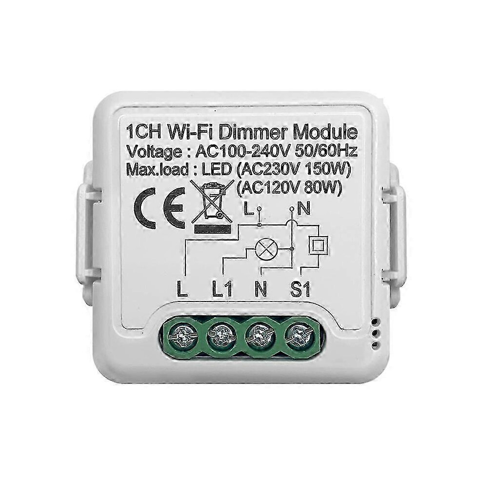 Tuya Wifi Smart Dimmer Switch Module 10A Support 2 Way Control Compatible Compatible Google Home Alexa 9421490016066
