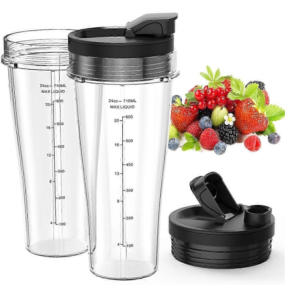 Pièces de rechange pour mixeur Ninja, gobelets Ninja 24 oz avec couvercles, lames compatibles