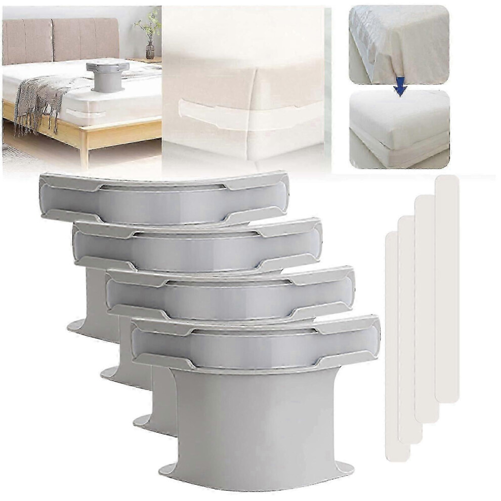 4-Pack No-Slip Bed Sheet Holder, Efcompatibletless Bed Sheet Grippers - Sheet Corner Holders compatible