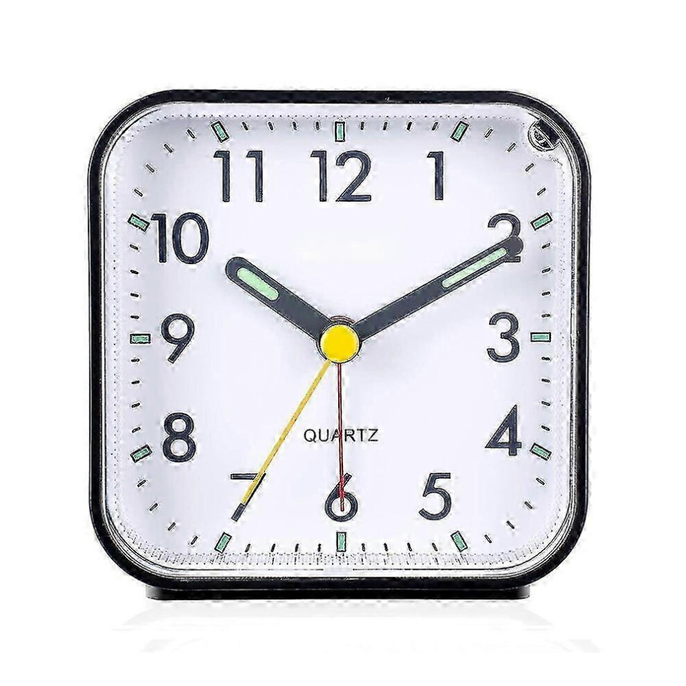 Silent Analog Alarm Clock Non Ticking, Gentle Wake, Beep Sounds, Increasing Volume, Battery Operated Light