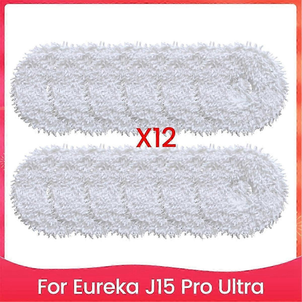 suitable for 12pcs Mop Cloth Compatible for Eureka J15 Pro Ultra Vacuum Cleaner Accessories-CHENG DU