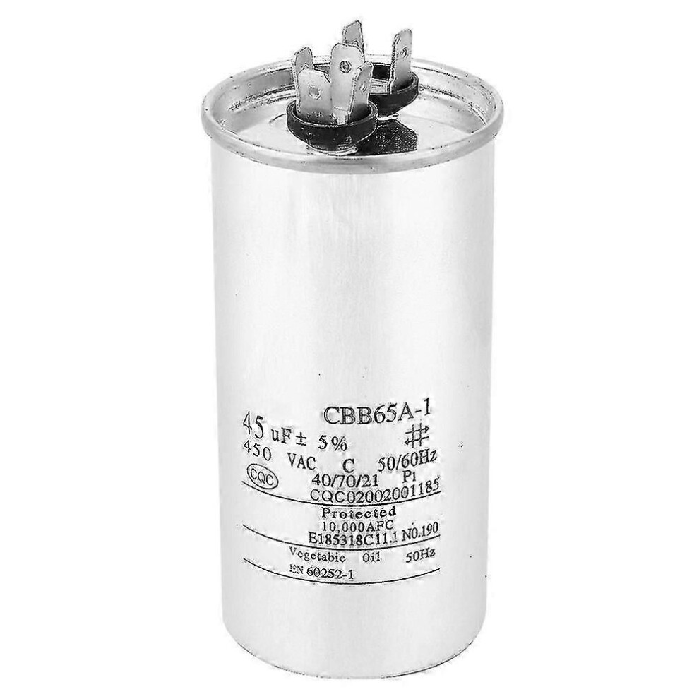 Cbb65 45Uf 450V Aluminum Foil Capacitor Compatible Air Conditioning Compressor Start-Cheng Du 9421490020247