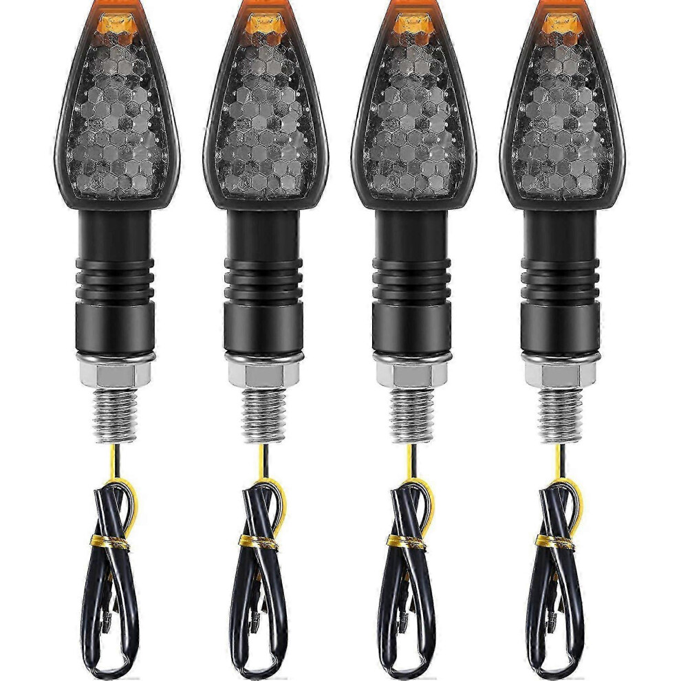 4 Pieces Motorcycle Indicators Turn Signal Lights 14 Led 12V Motorbike Led Indicator Blinker Lamp-Good-Cheng 9421490019791