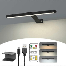 Draadloze schilderijlamp, oplaadbaar met afstandsbediening, 300LM kunstbatterij-displaylamp, 3 standen,