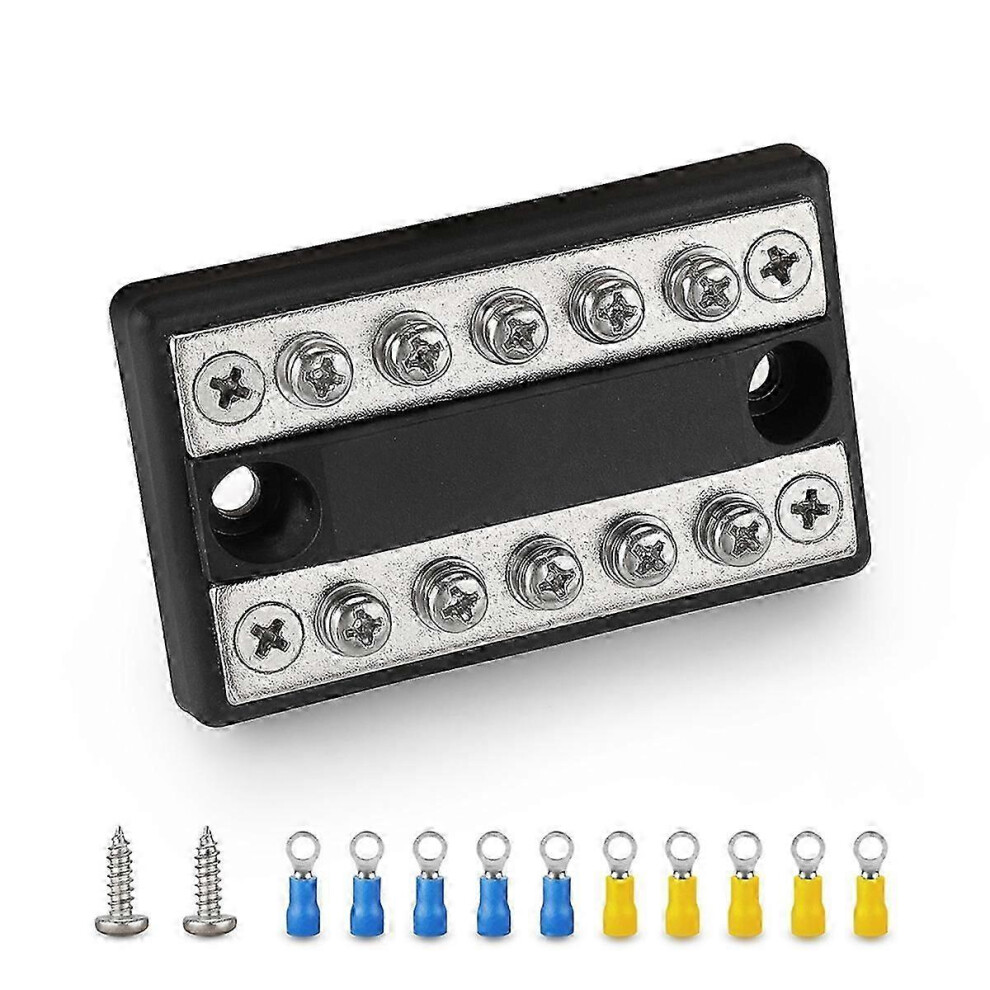 Suitable For 100A Battery Power Distribution Block Bus Bar Positive Negative For Rv Boat Truck 5 Circuit 9421490001918