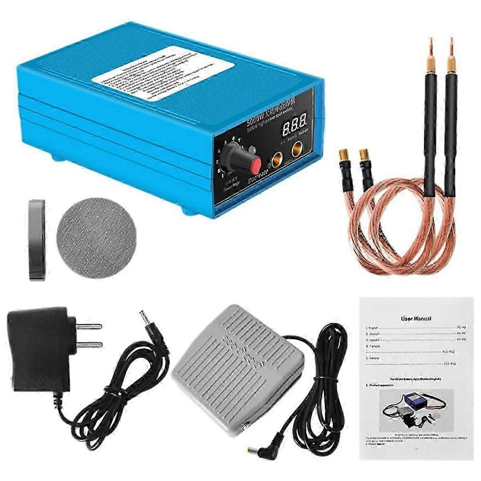 5000W Spot Welder Portable High Power Spot Welder Mini Handheld Spot Welding Compatible 18650/26650/32650 9421490024511