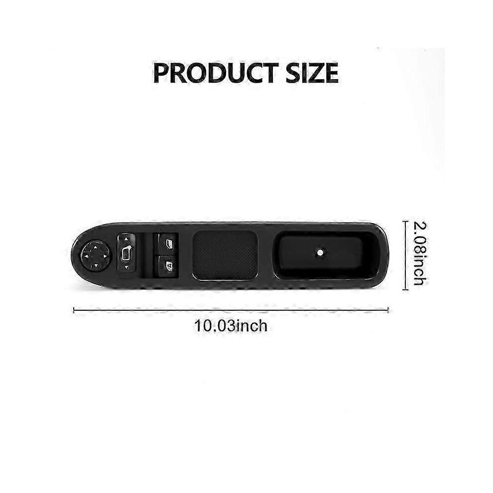 2Pcs Driver Side + Passenger Side Electric Power Window Control Switch Compatible 207 2007-2015 6554Qc 9421490025464