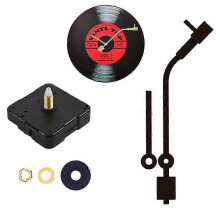 DIY Retro Mute Movement Record Väggklocka Movement Akryl Quartz Clock Movement Flower Needle-cheng